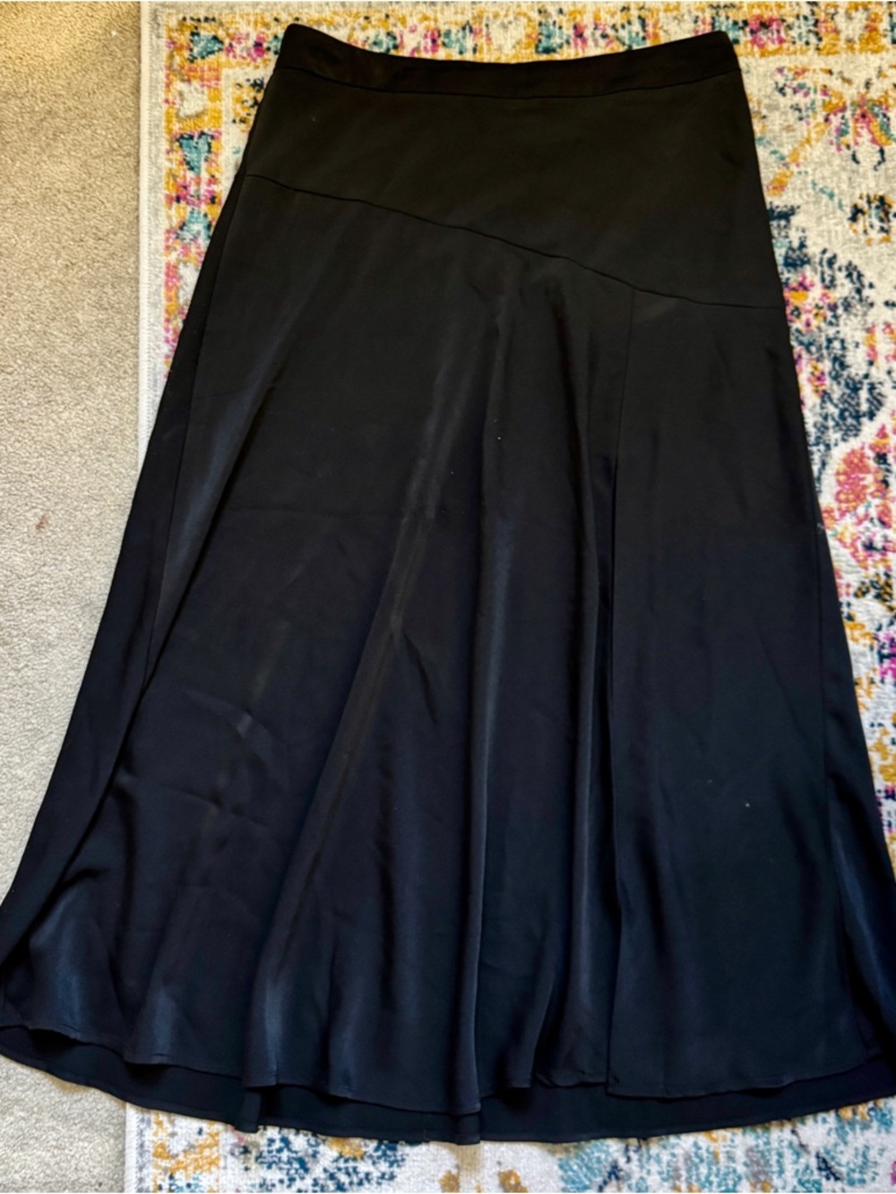 Banana Republic Factory Black Midi A-Line Skirt